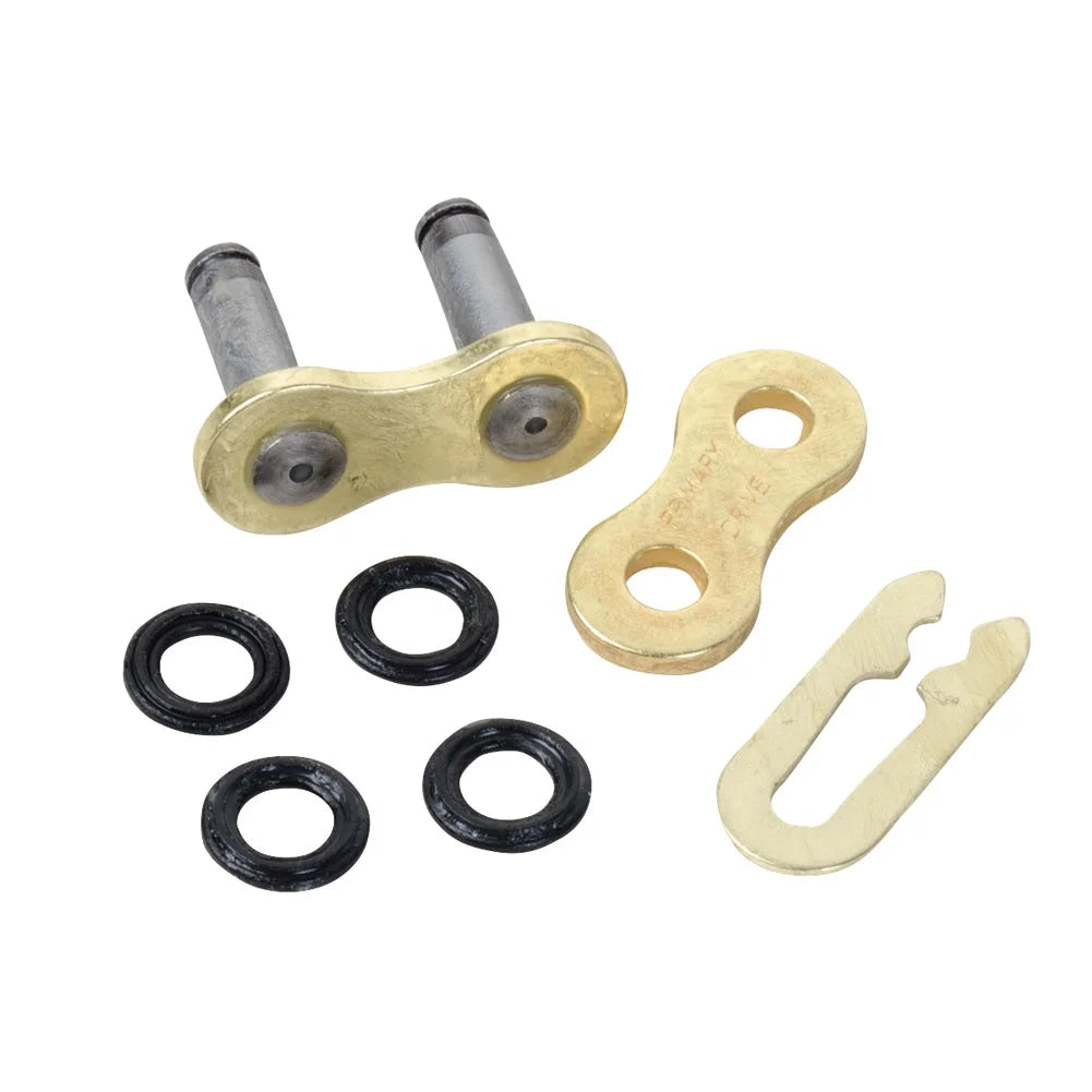 520 X 96 Gold Plated X-Ring Motorbike Chain with Master Link B141