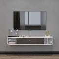 Gray-White Floating TV Shelves B987