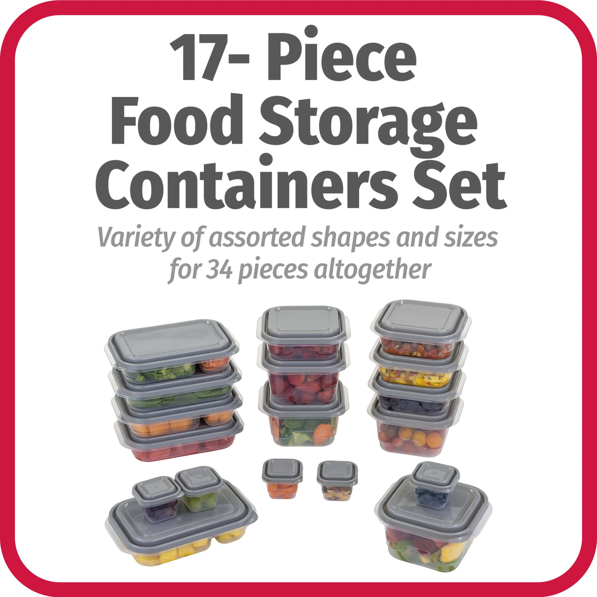 34-Piece Food Storage Container Set V1468
