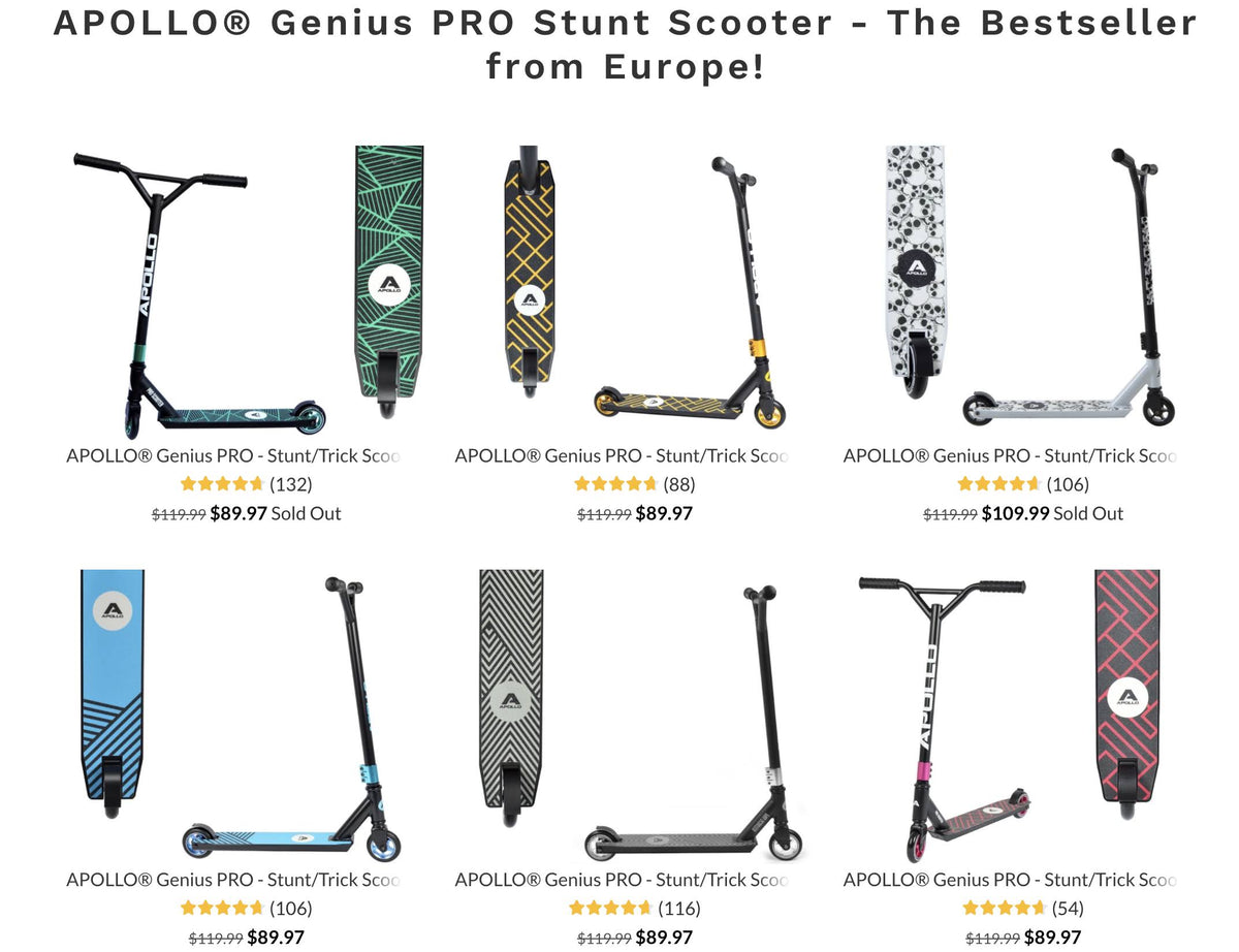 Gold Stunt Scooter F341357