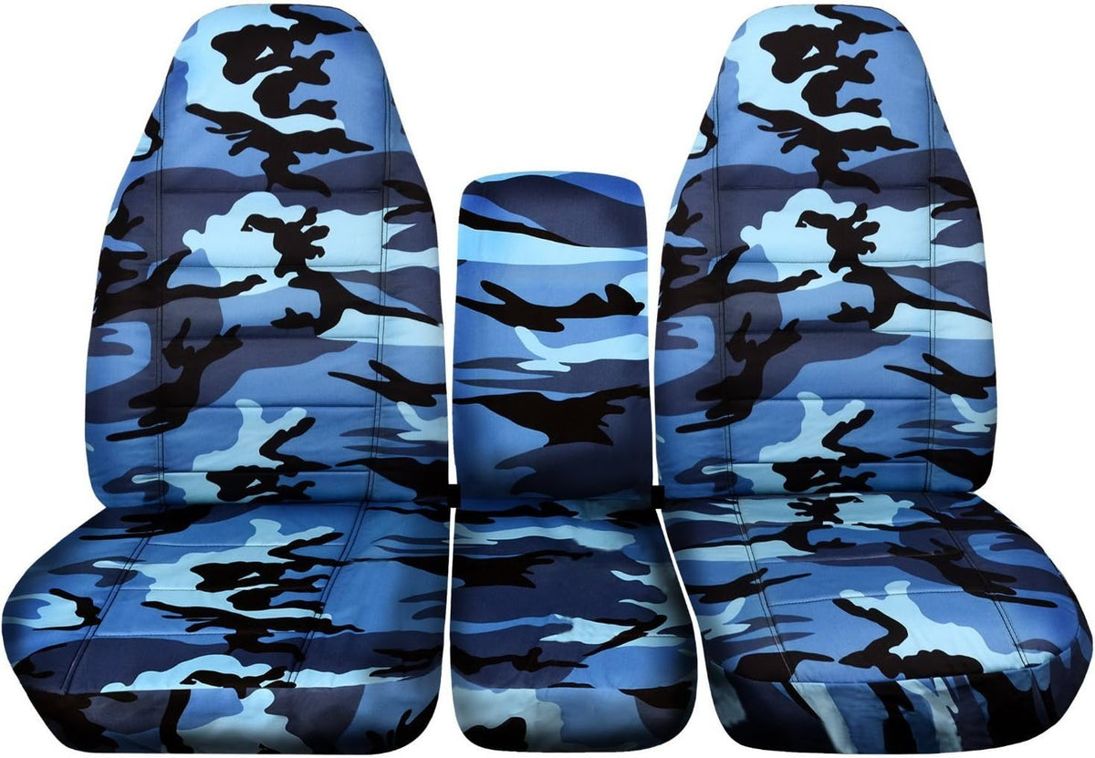 Camo Truck Seat Covers for 2002-2005 Dodge Ram Front 40/20/40 Split Bench with Center Console W4167