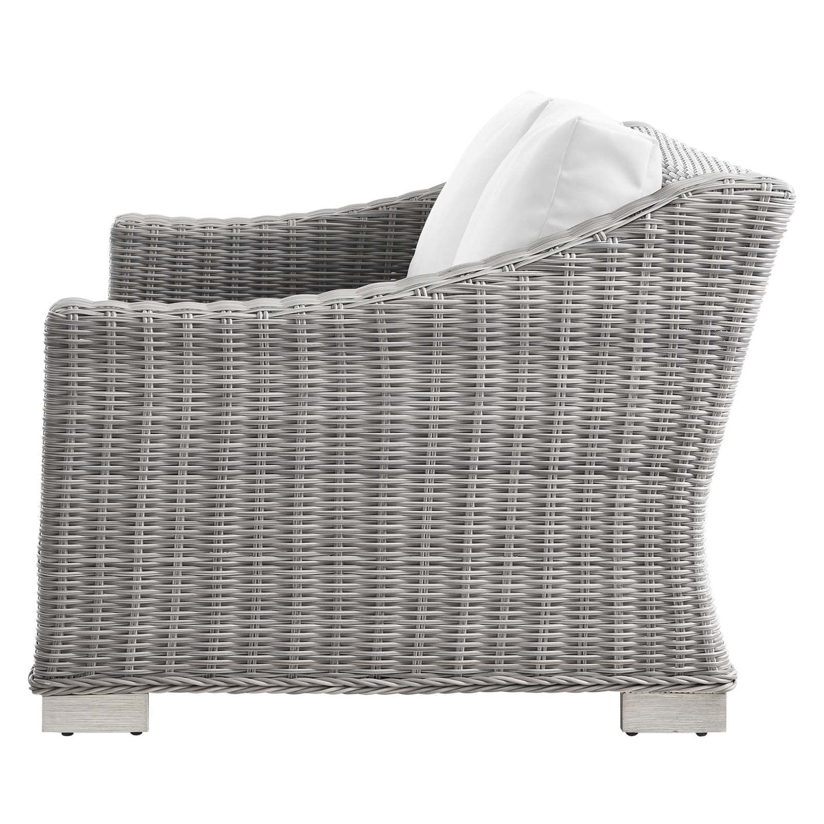 Light Grey Rattan Loveseat Sofa J8725