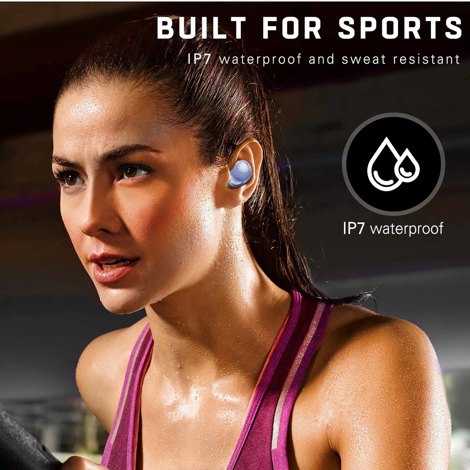 Amethyst Purple True Wireless Bluetooth Earbuds with Charging Case N960411