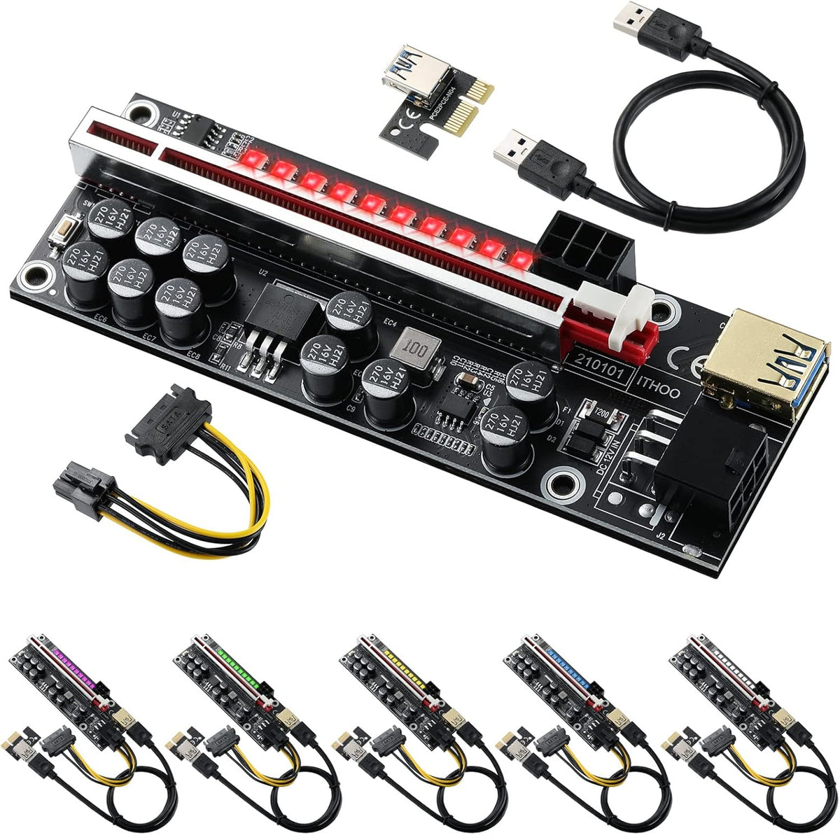PCI-E 1X Adapter Card, 5 Pack USB 3.0 Interface F153
