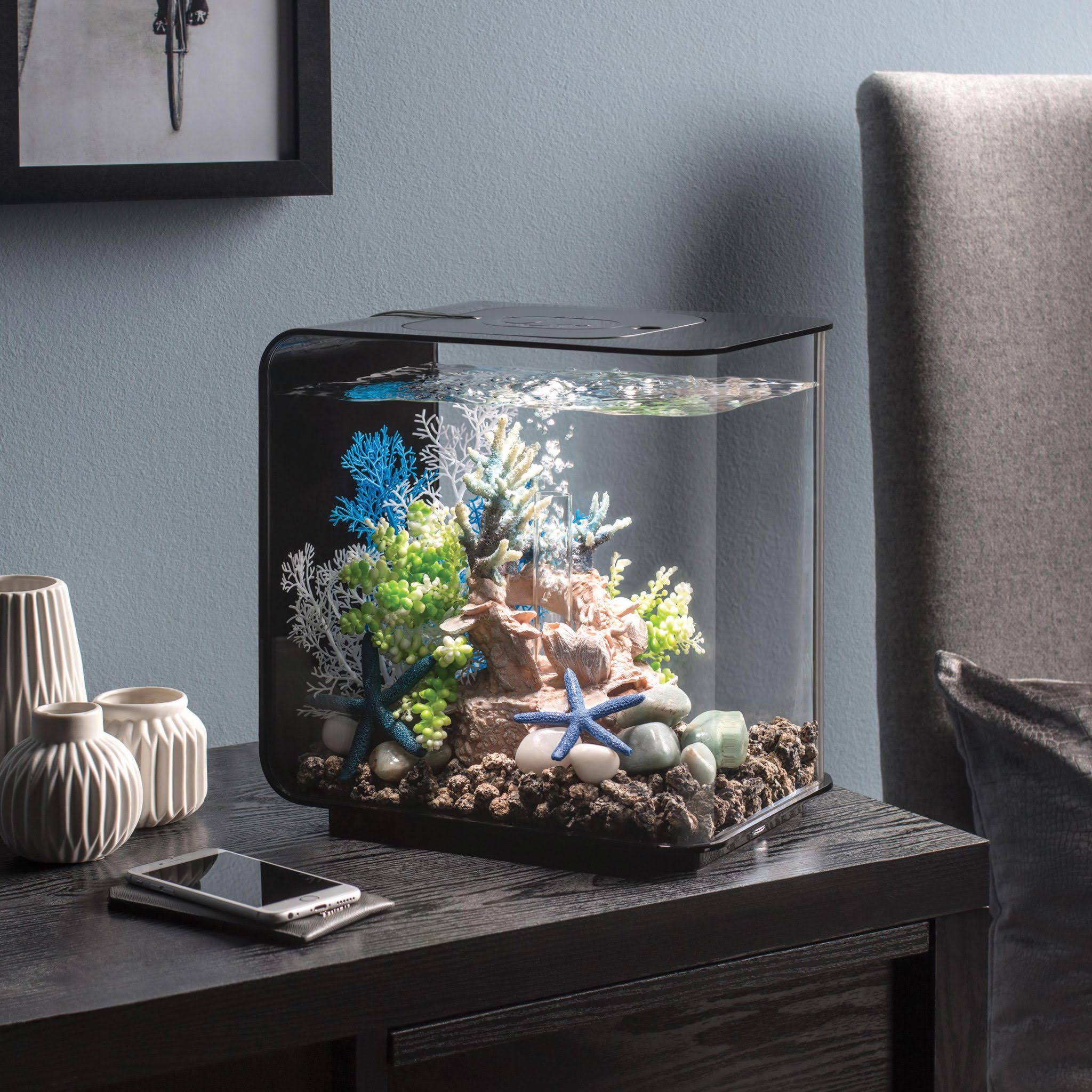 4 Gallon Black Aquarium with LED Light U1015