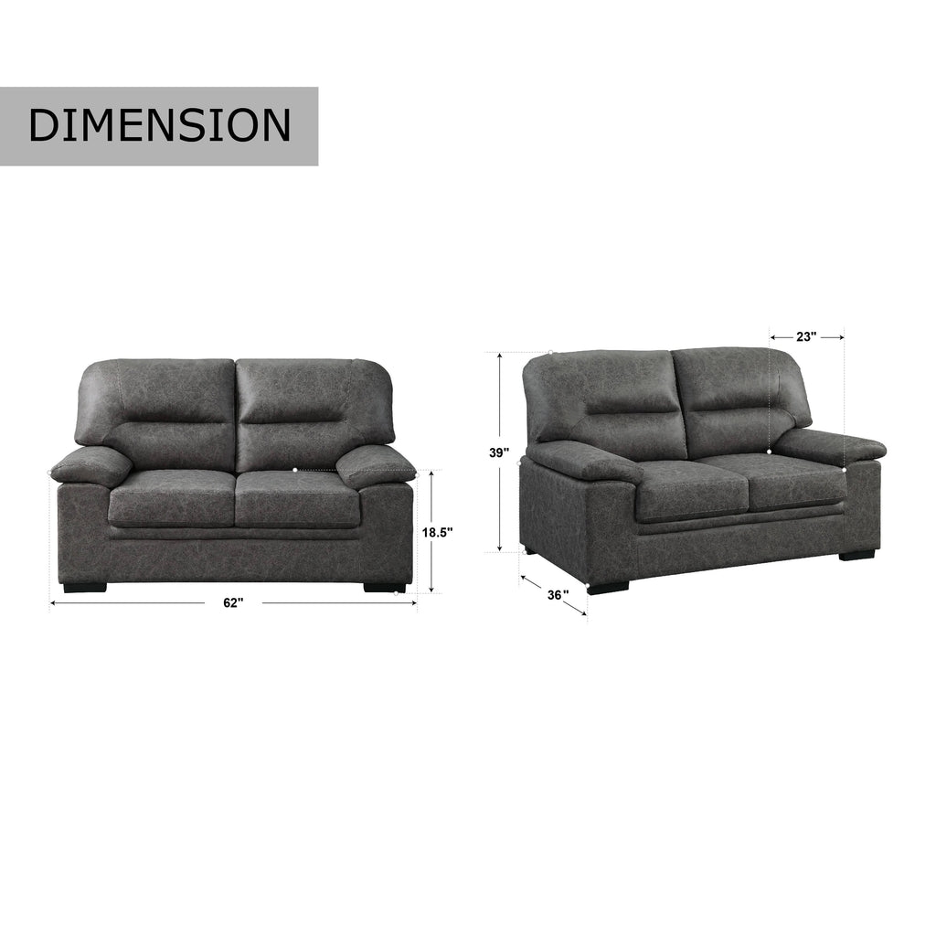Dark Grey Loveseat O760457