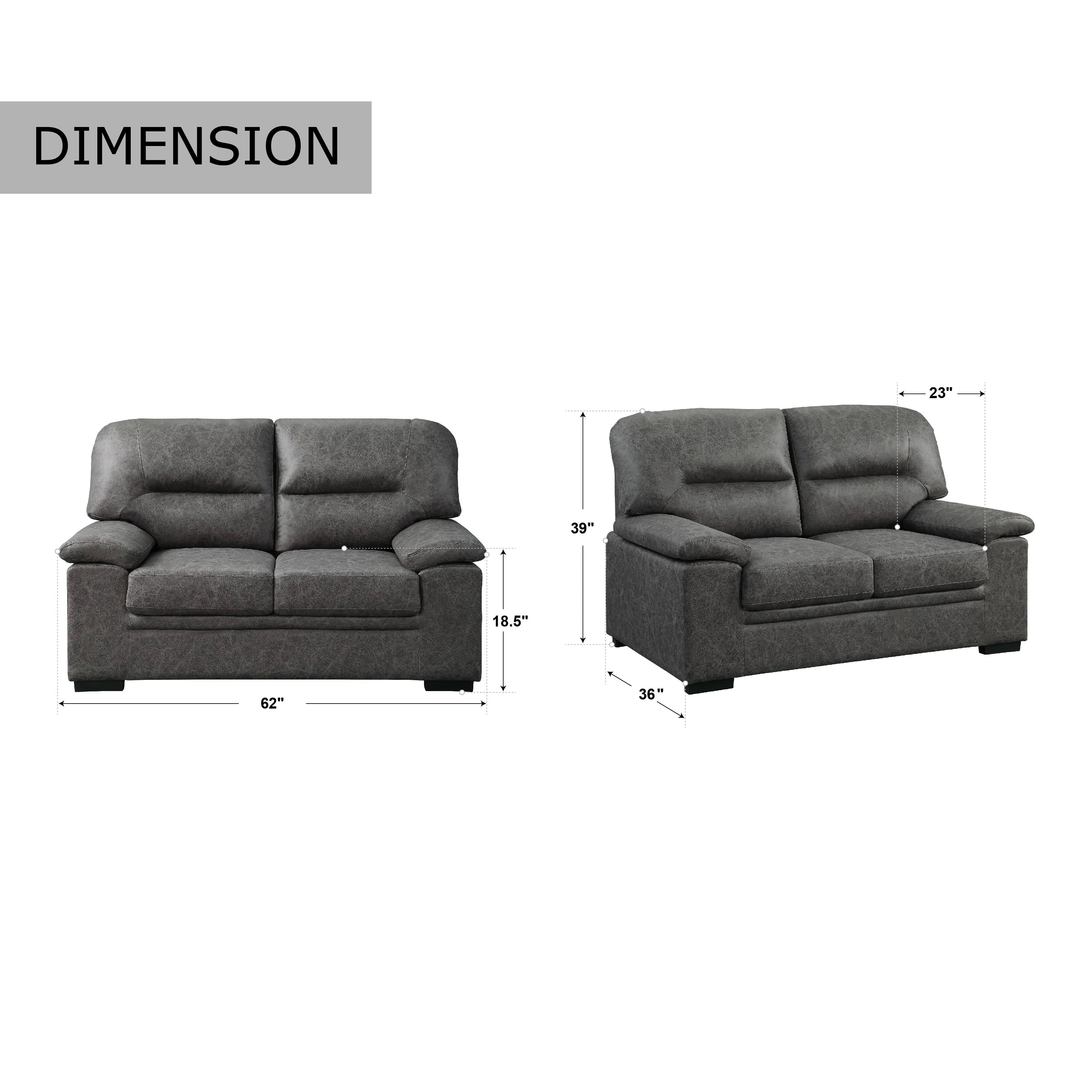 Dark Grey Loveseat O760457