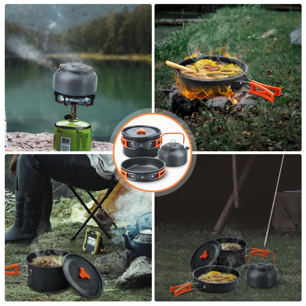 16pcs Camping Cookware Set E6859