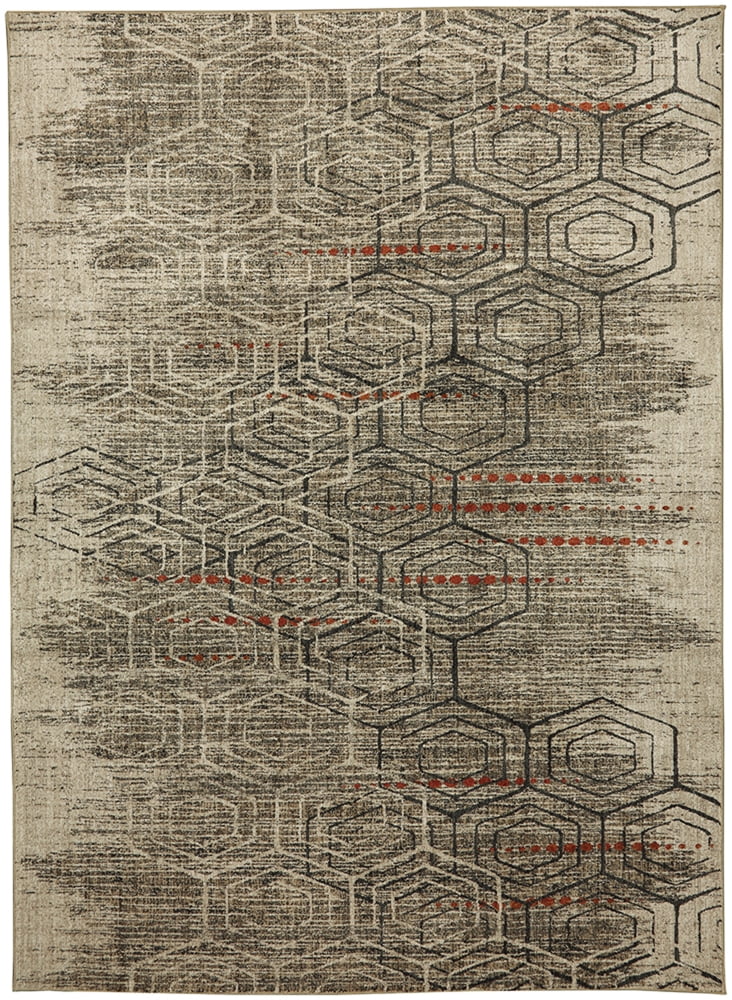 Oat Octagons Repeat 8' x 11' Rectangle Area Rug W52209