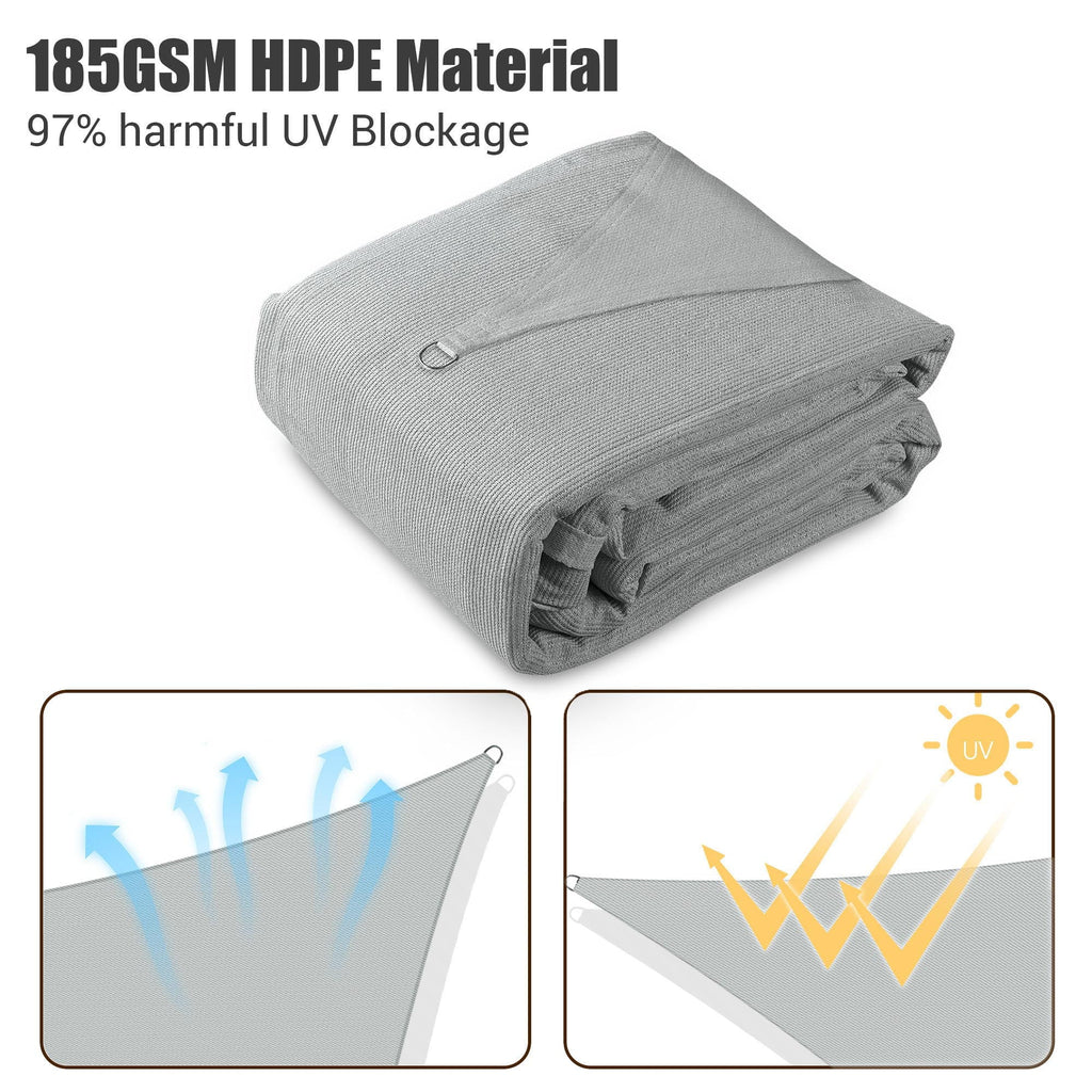 16x12' Rectangle Sun Shade Sail Canopy T24535