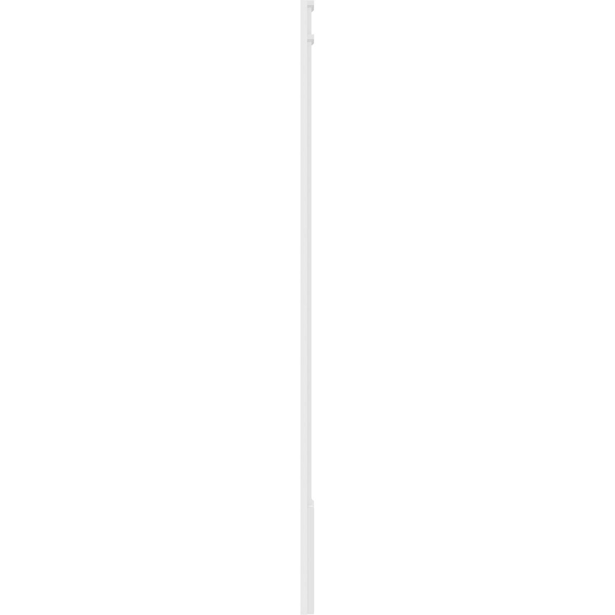 7x22W x 102x22H x 2x22P Two Equal Flat Panel PVC Pilaster with Decorative Capital & Base (Pair) U109568