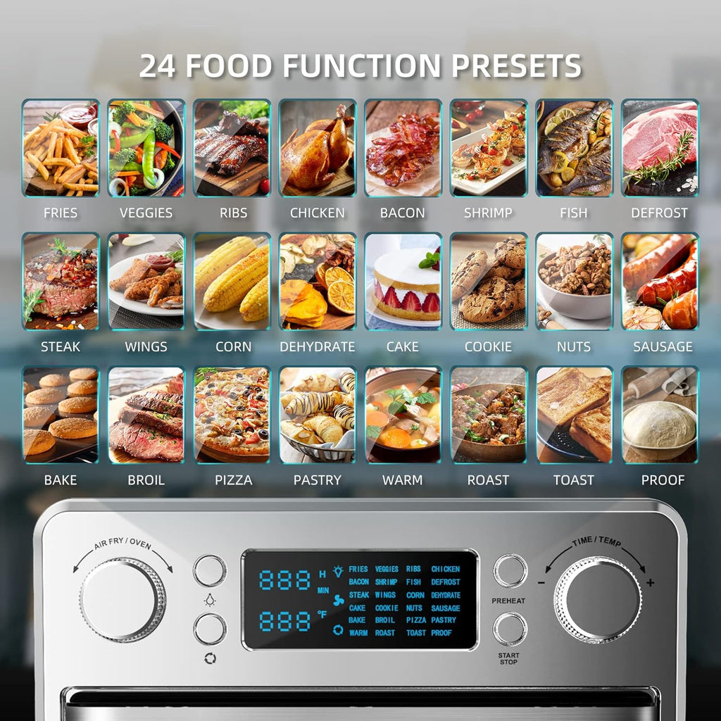 26.5 QT Stainless Steel Air Fryer Toaster Oven Combo Z24466