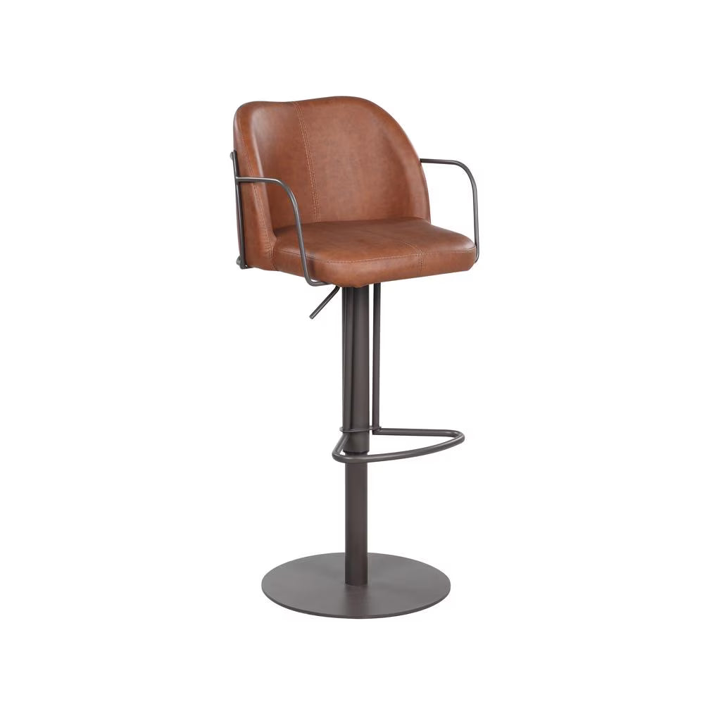 Matte Brown Finish Pneumatic-Adjustable Stool E18517