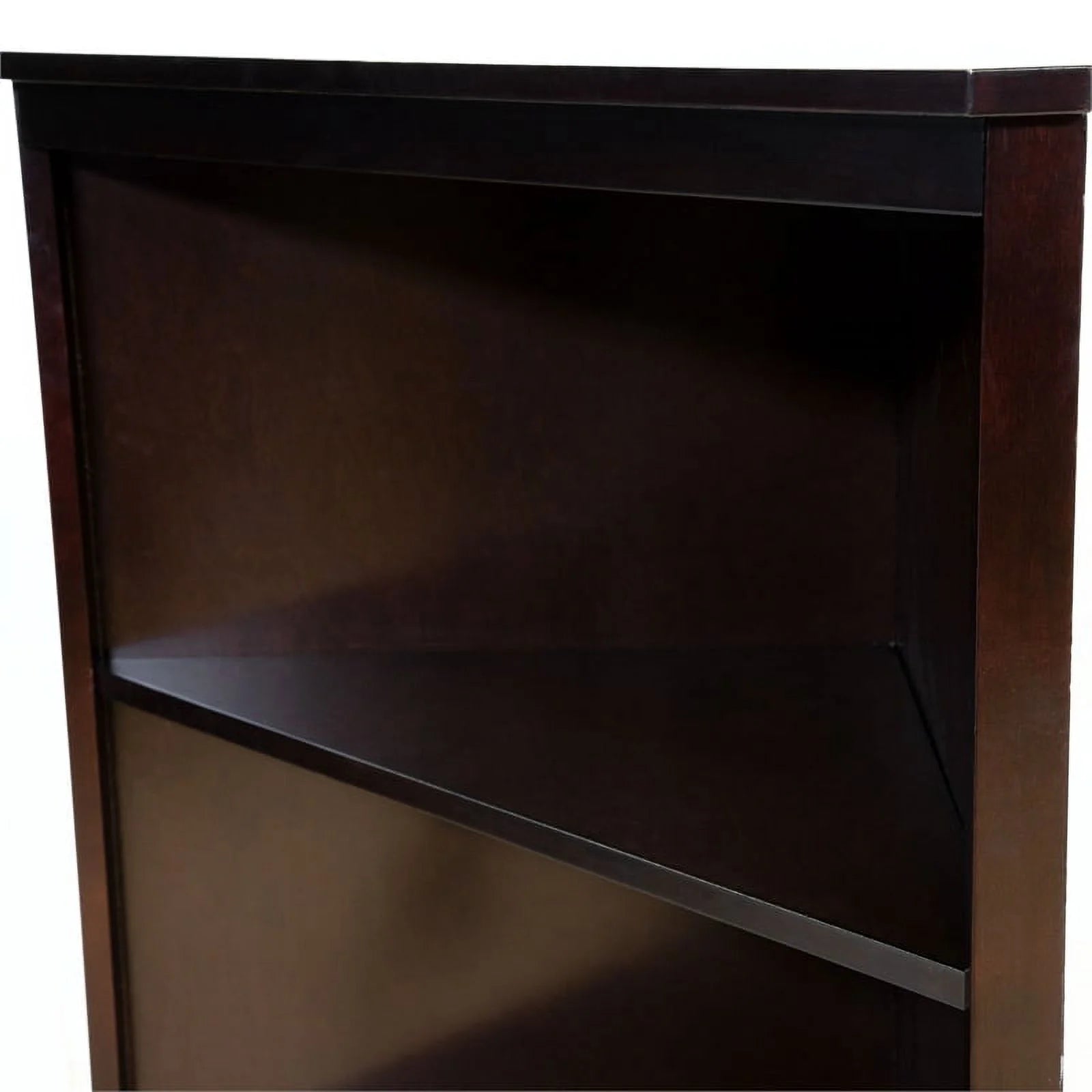 Espresso Wood Corner Bookshelf B232237