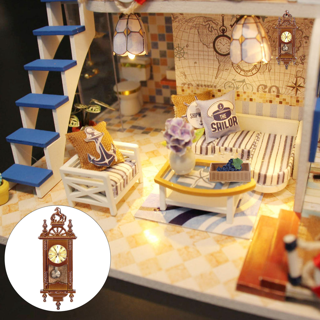 Vintage Metal Dollhouse Clock Accessories O4102