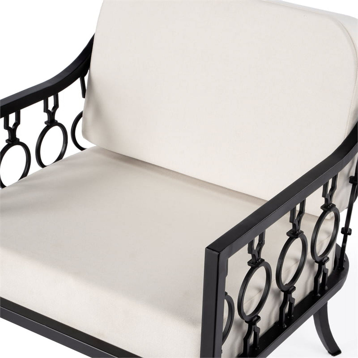 Black Outdoor Sofa and Lounge Chair 2-Piece Set B2508