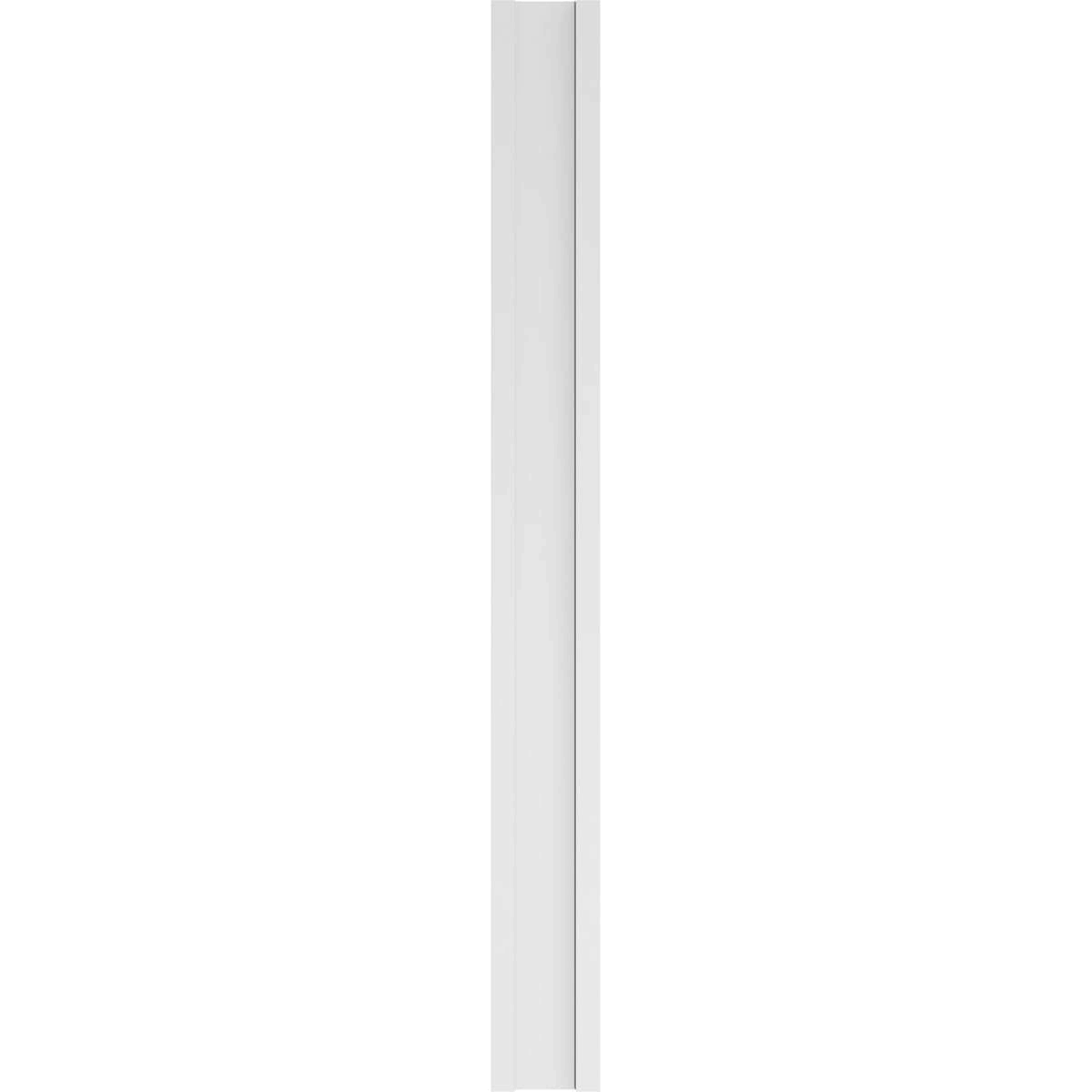 7x22W x 102x22H x 2x22P Two Equal Flat Panel PVC Pilaster with Decorative Capital & Base (Pair) U109568