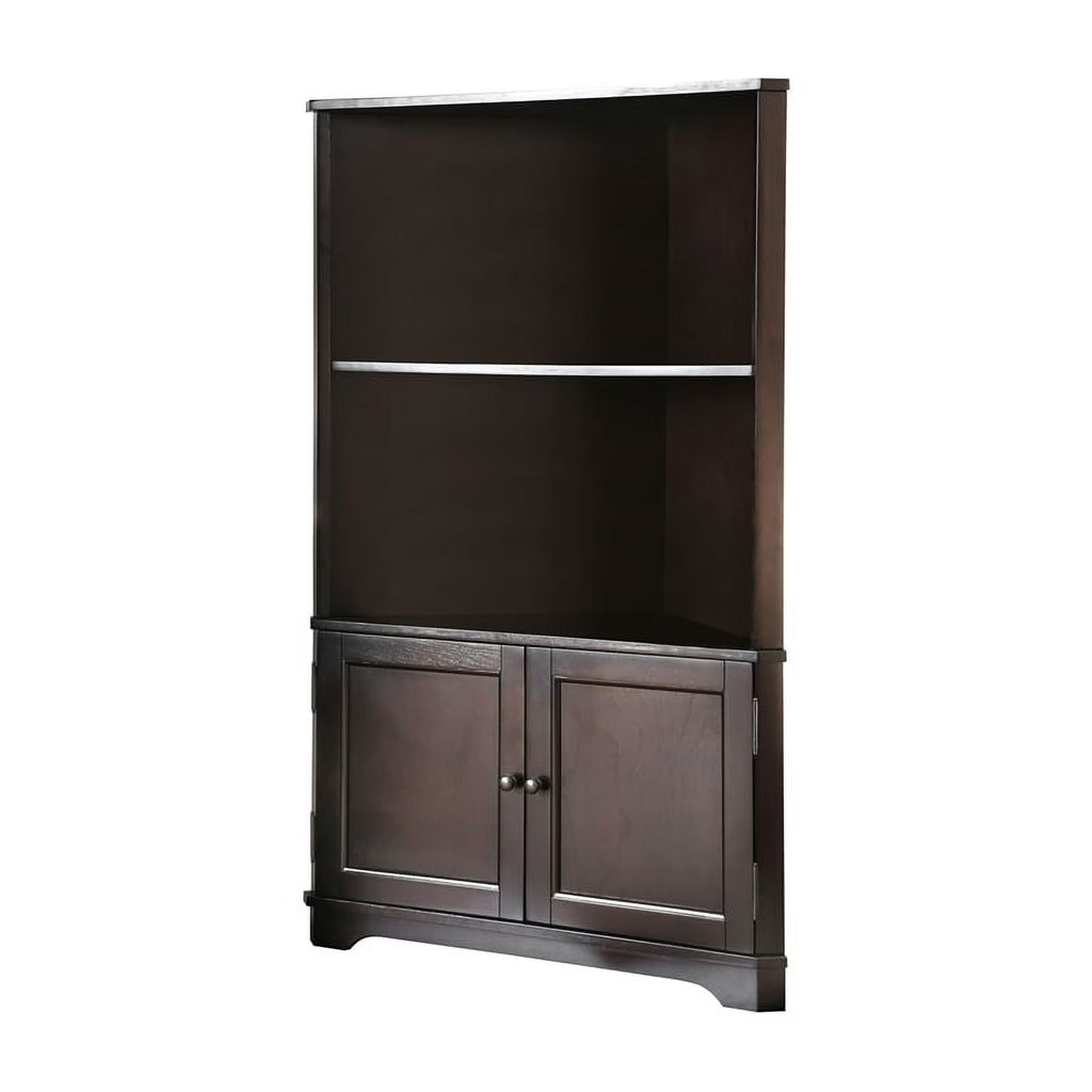 Espresso Wood Corner Bookshelf B232237