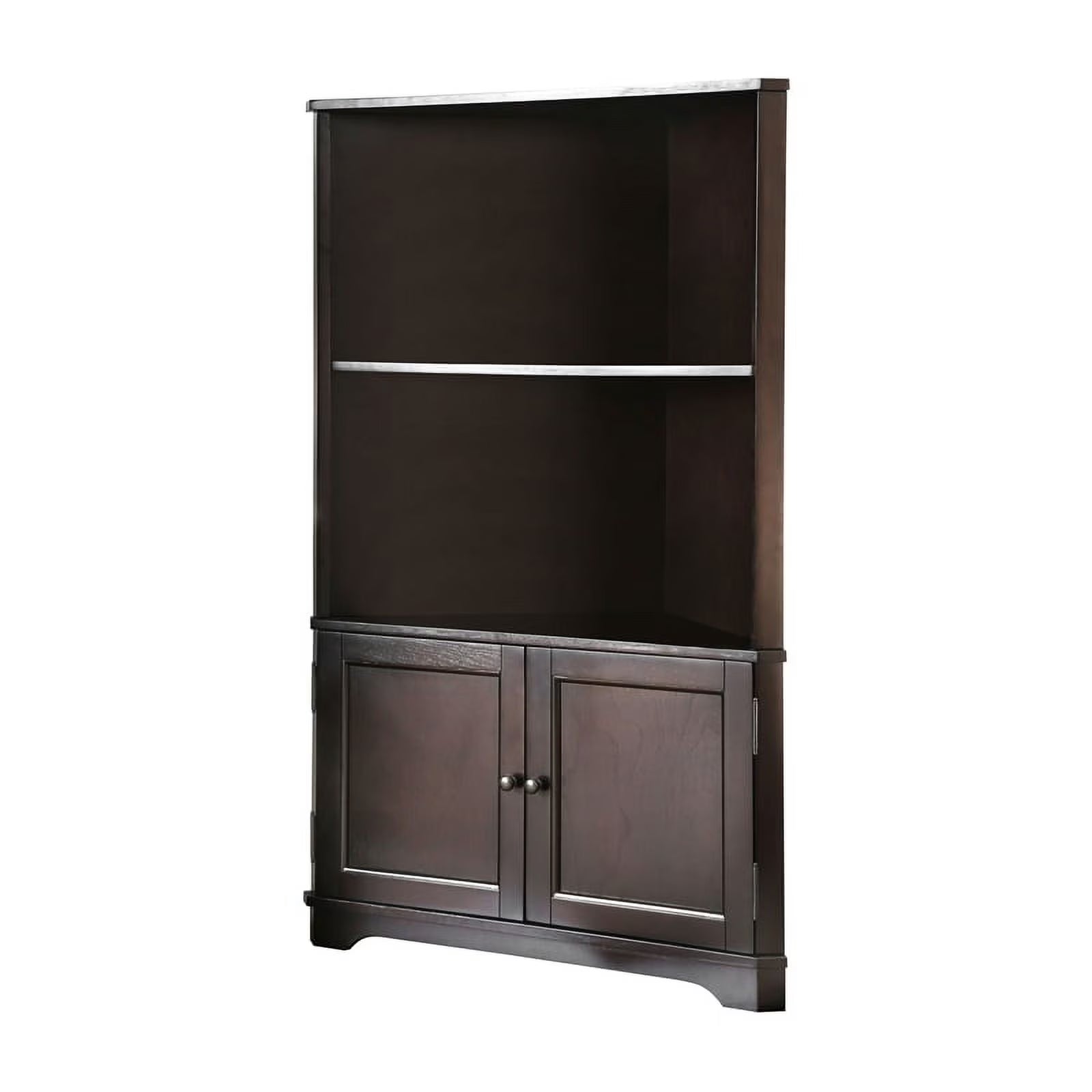 Espresso Wood Corner Bookshelf B232237