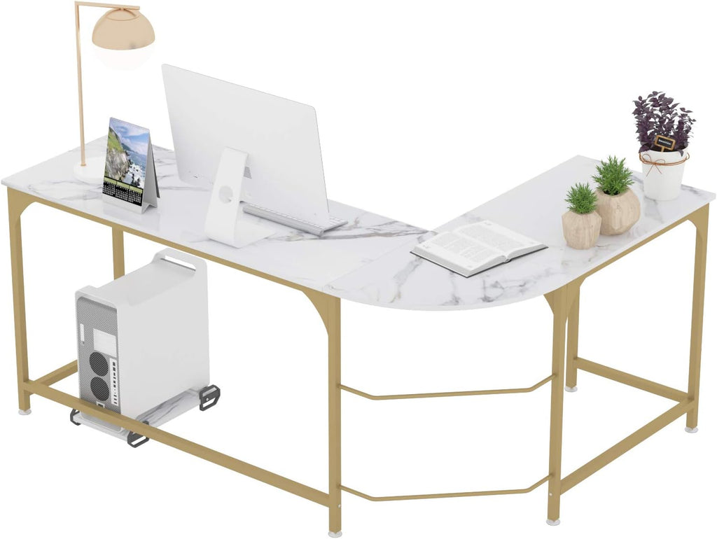 Reversible L-Shaped Desk Corner Computer Desk Wooden Table Q1086