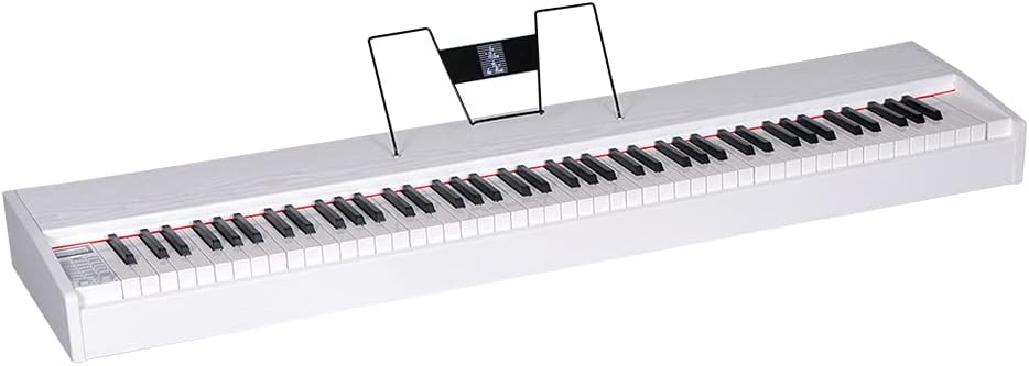 88 Key Digital Piano Electric Piano with Sustain Pedal, Power Adapter, Headphone Q205086