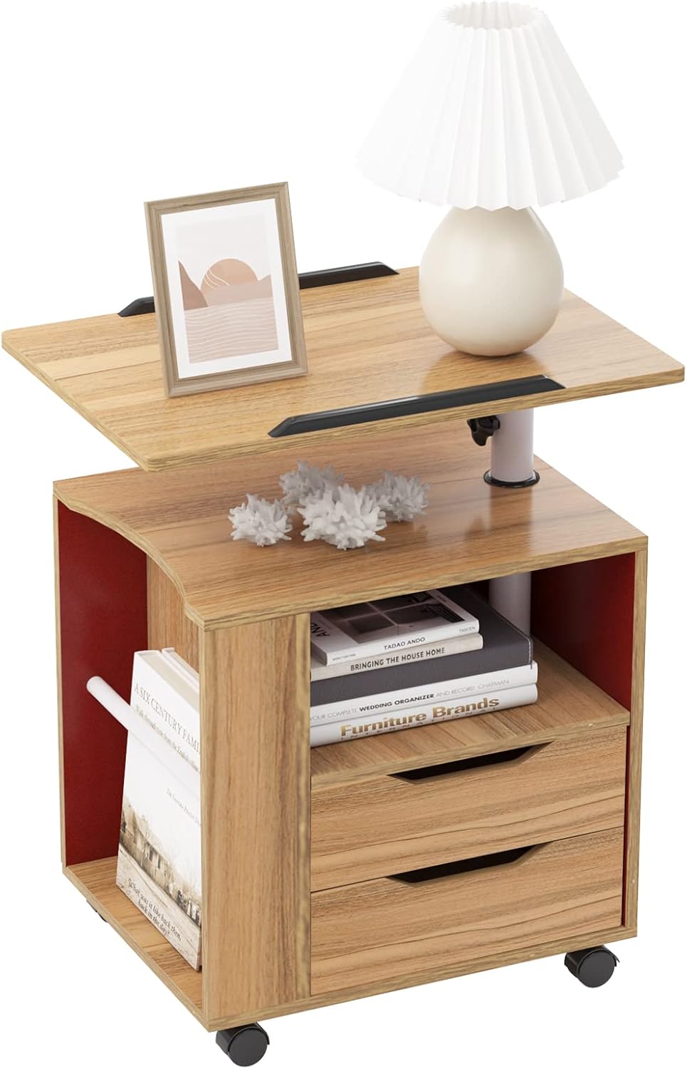 Oak Height Adjustable Nightstand N54473