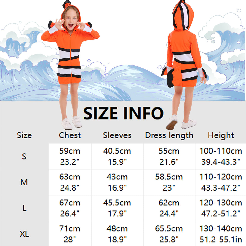 Clown Fish Nemo Costume for Kids W827
