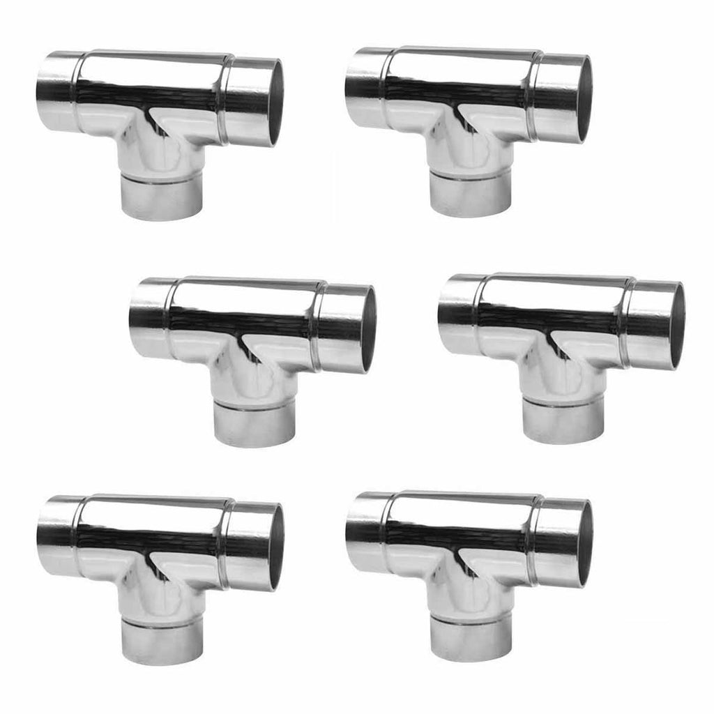 Tee Handrail Fitting Stainless Connector S5680