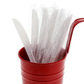 Medium Heavy White Polystyrene Individually Wrapped Knives, Case of 1000 E8706