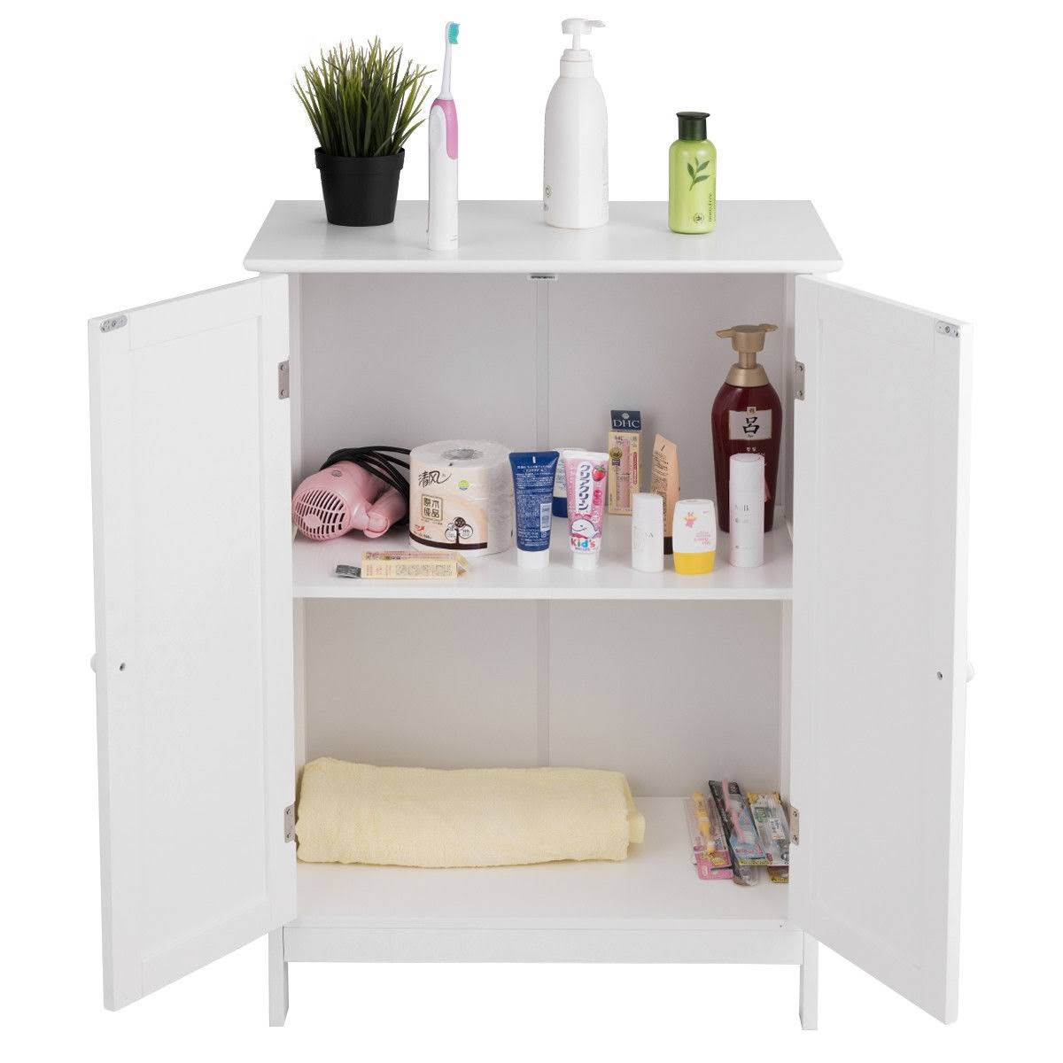 Bathroom Floor Storage Double Door Cabinet X4717