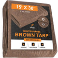 Brown Poly Tarps 15 x 30 - Case of 6 S39531
