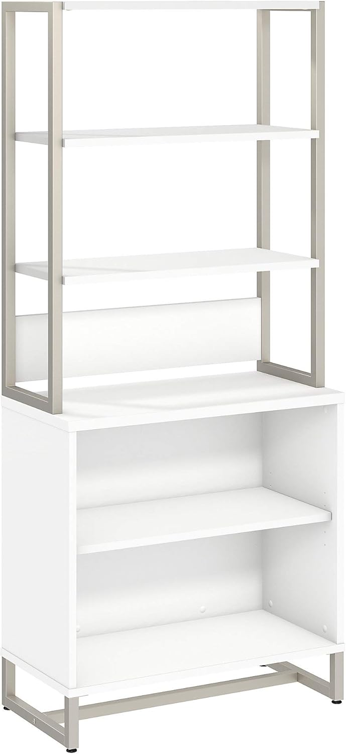 White Bookcase with Hutch Y736690