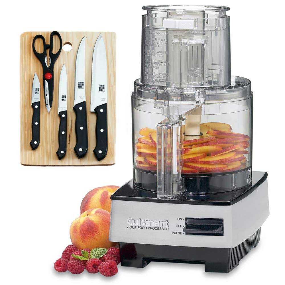 7 Cup Food Processor with 5-Piece Knife Set with Cutting Board P4828