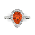 14k White Gold Halo Ring Q52508