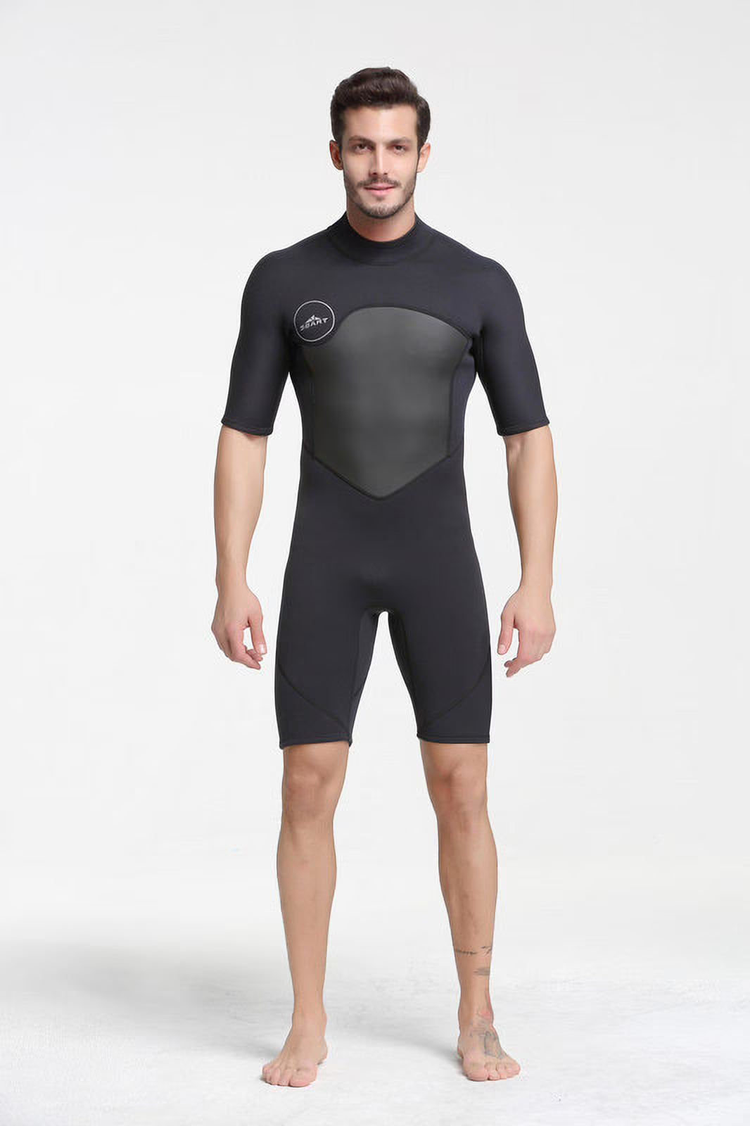 Mens 2mm Shorty Wetsuit Full Body Front Zip Diving Suit U92744
