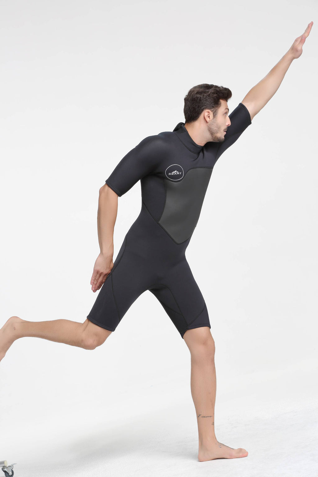 Mens 2mm Shorty Wetsuit Full Body Front Zip Diving Suit U92744