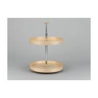 18x22 Round Banded Wood Lazy Susan, 2-Tray U850