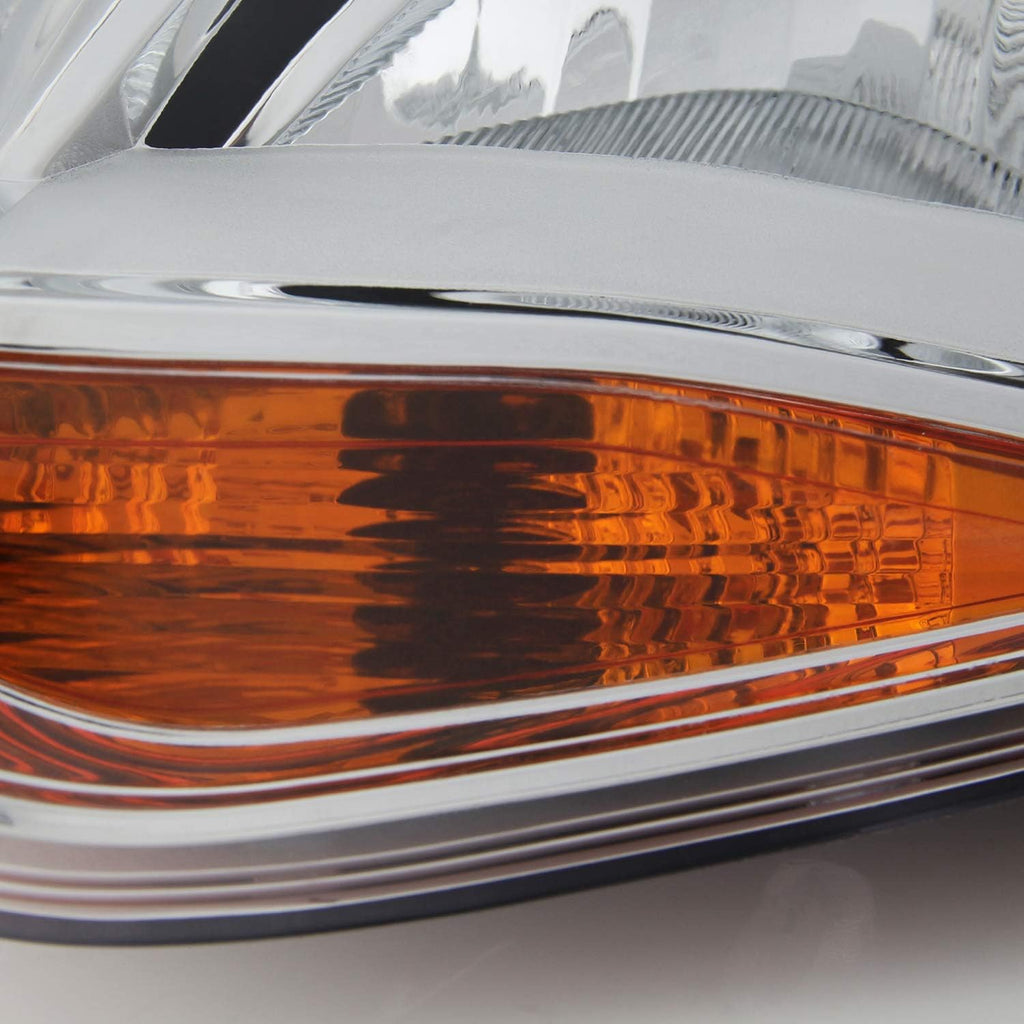 Chrome Trim Halogen Headlights Pair Y4437