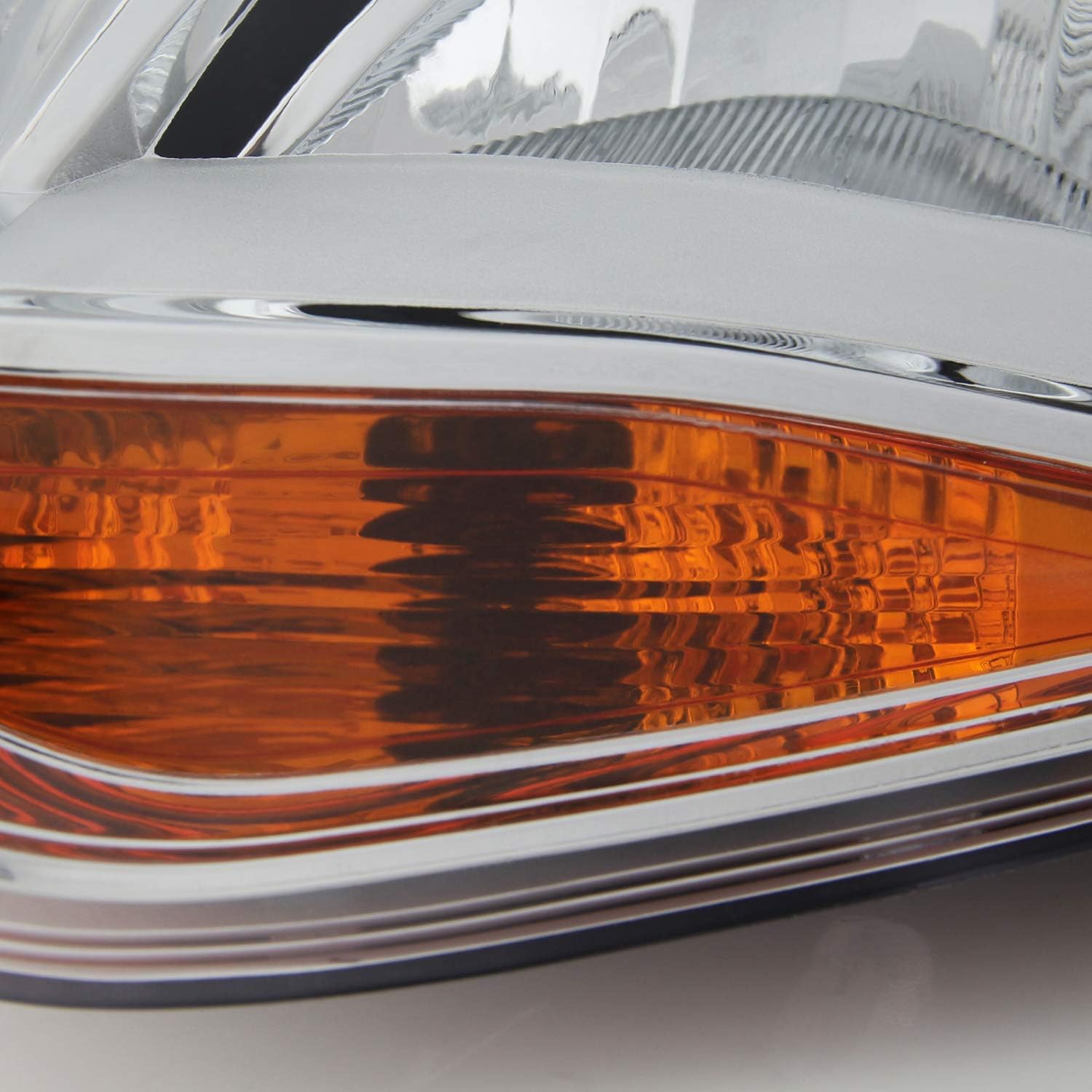 Chrome Trim Halogen Headlights Pair Y4437