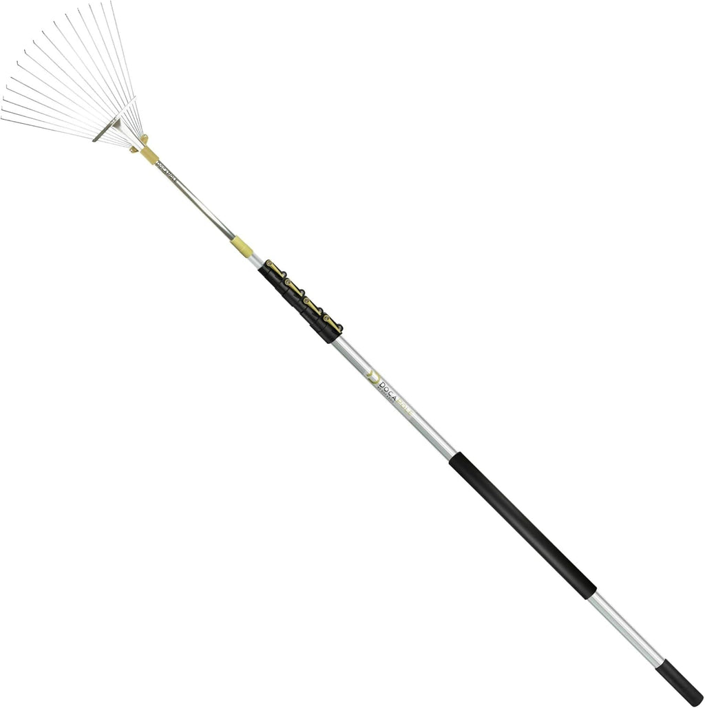 6 to 24 foot Telescopic Roof and Yard Rake Extension Pole V436