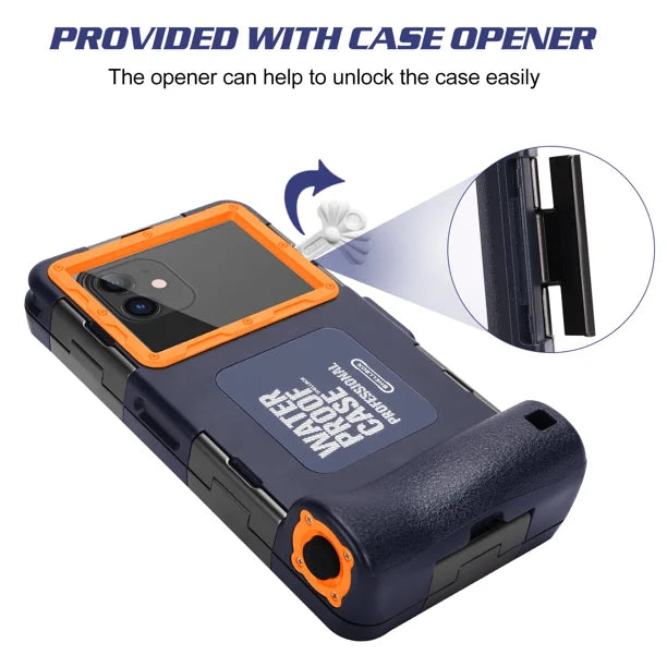 Waterproof Protective Case for Phones Up to 6.9 Inch with Lanyard K2067