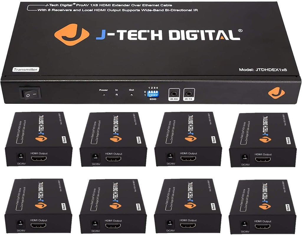 1X4 HDMI Extender Amplifier Splitter Over Ethernet Cable with Bi-Direction IR and EDID Functions X9052