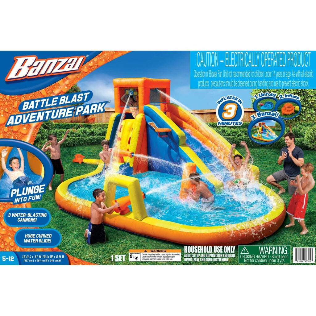 Battle Blast Adventure Park with Blower Motor and 3 Water Cannons J7698
