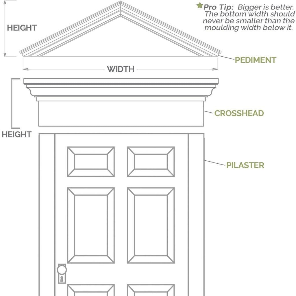 7x22W x 102x22H x 2x22P Two Equal Flat Panel PVC Pilaster with Decorative Capital & Base (Pair) U109568
