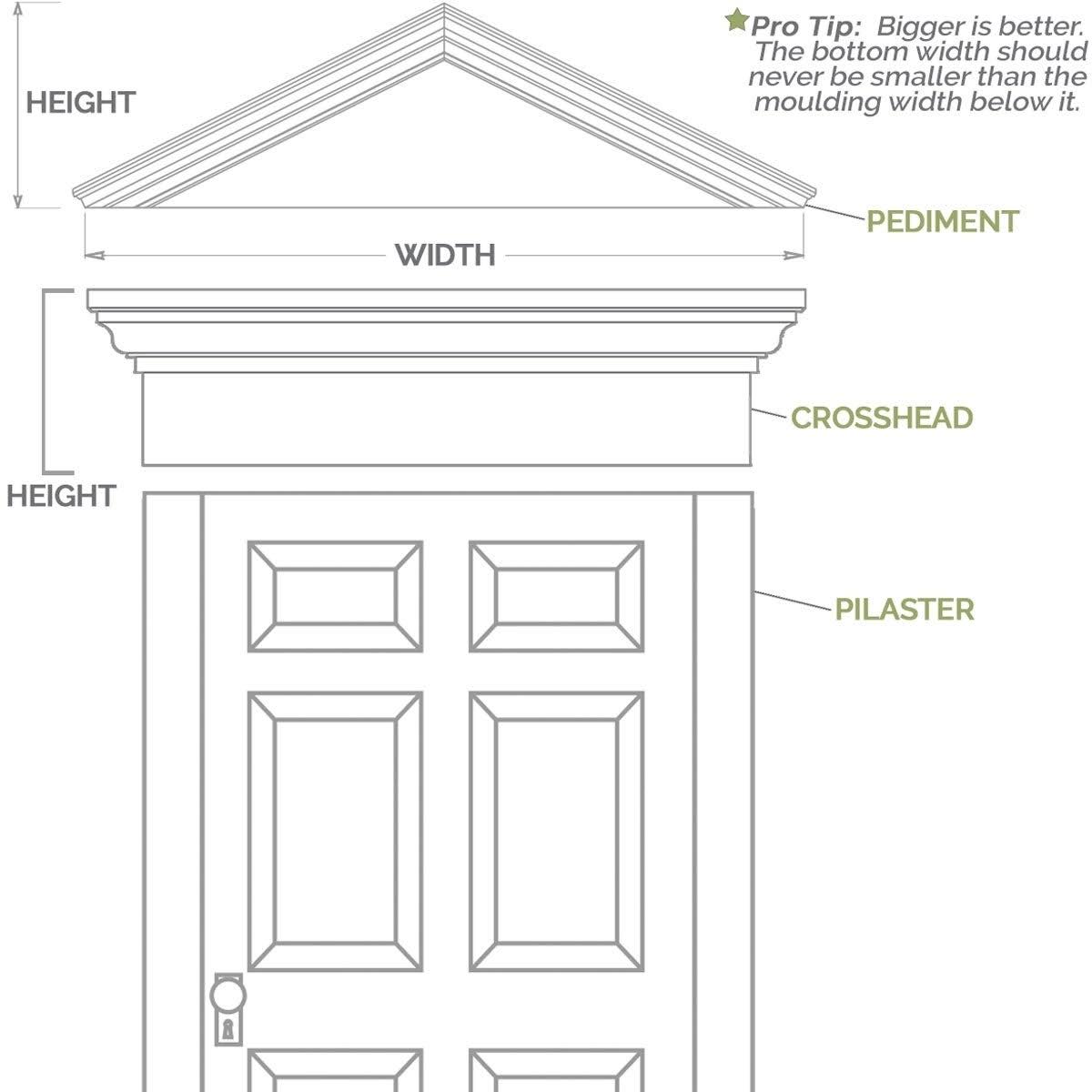 7x22W x 102x22H x 2x22P Two Equal Flat Panel PVC Pilaster with Decorative Capital & Base (Pair) U109568