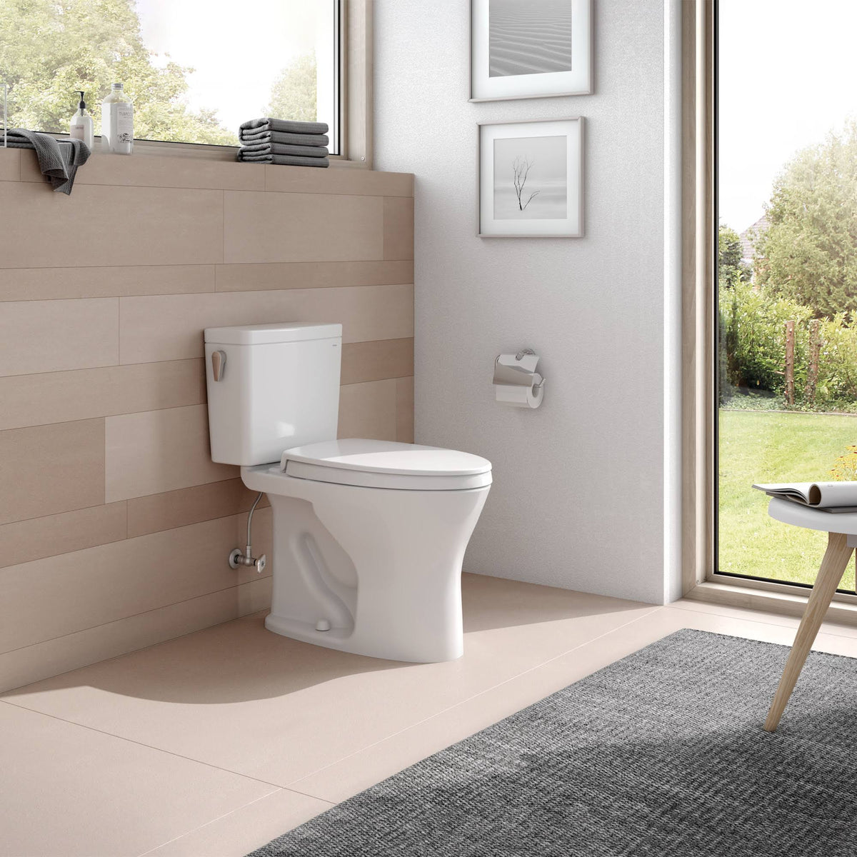 Cotton Two-Piece Elongated Dual Flush Toilet A960558