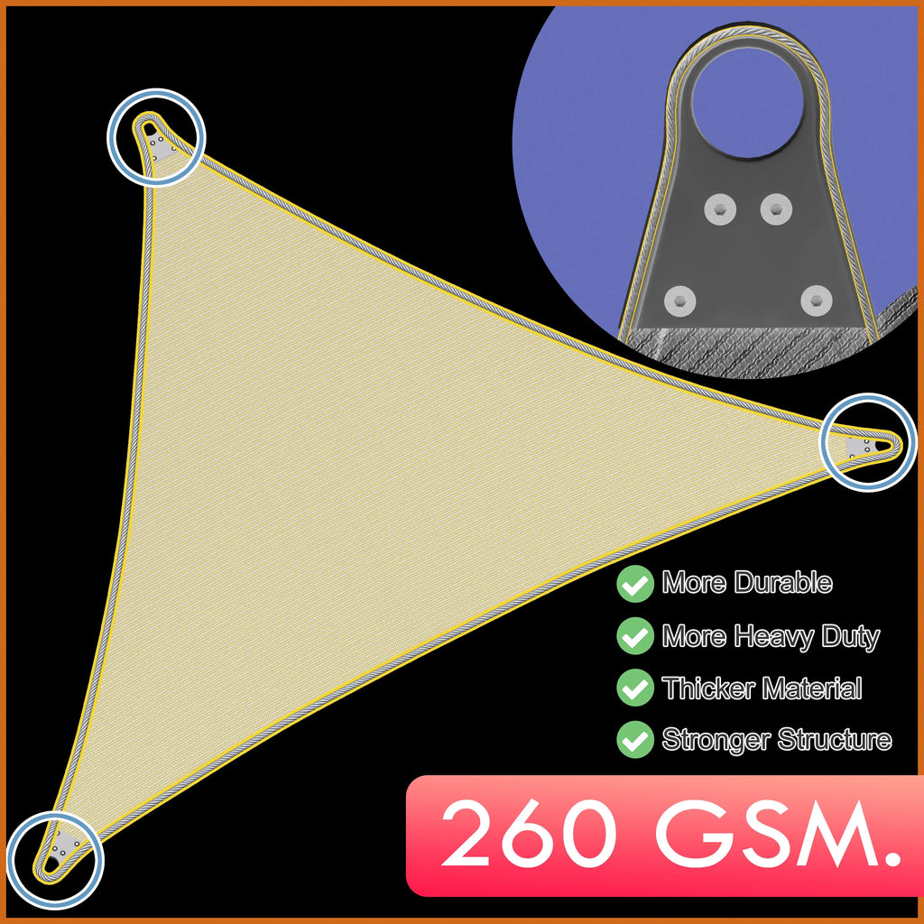 12' x 12' Grey Square Sun Shade Sail Canopy Z624