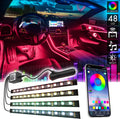 4pcs LED Car Light Strips with Bluetooth App Control A1927