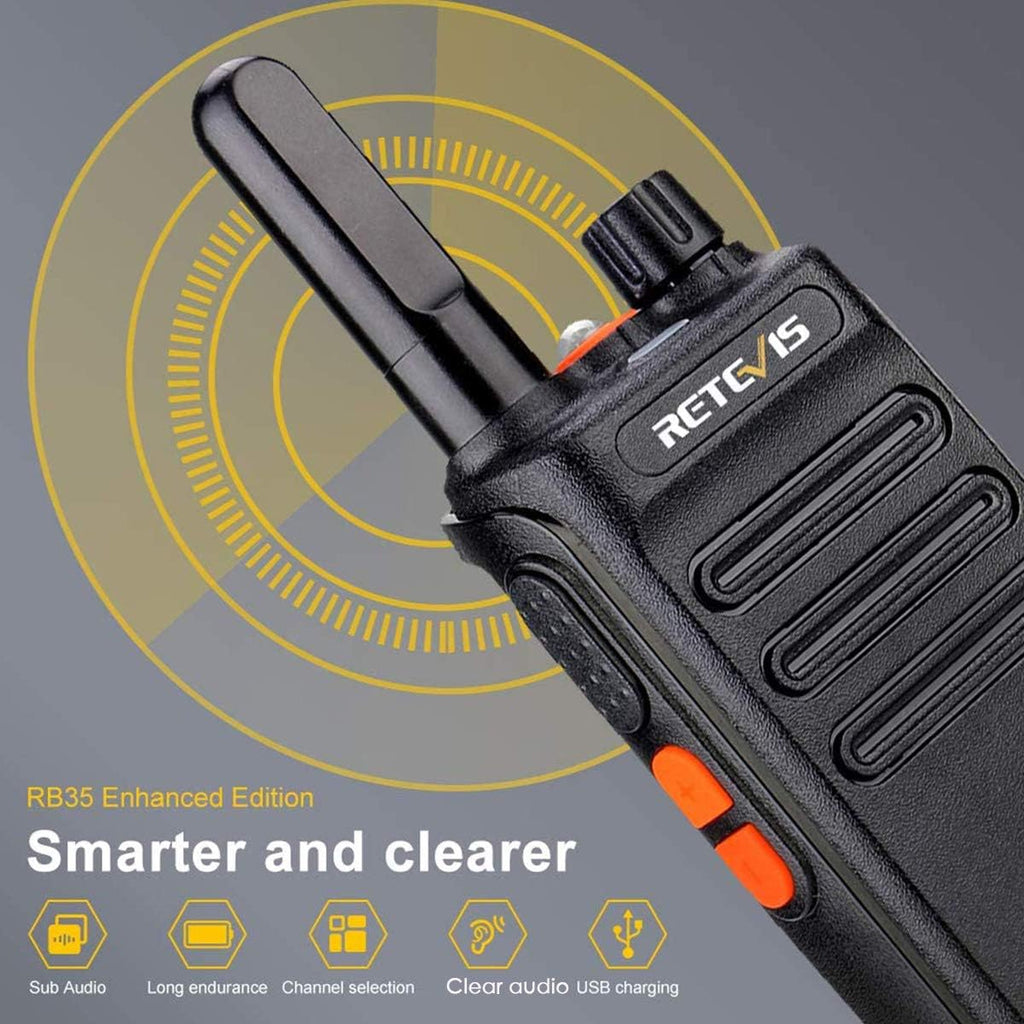 Walkie Talkie 6 Pack, Two Way Radios with Flashlight W311