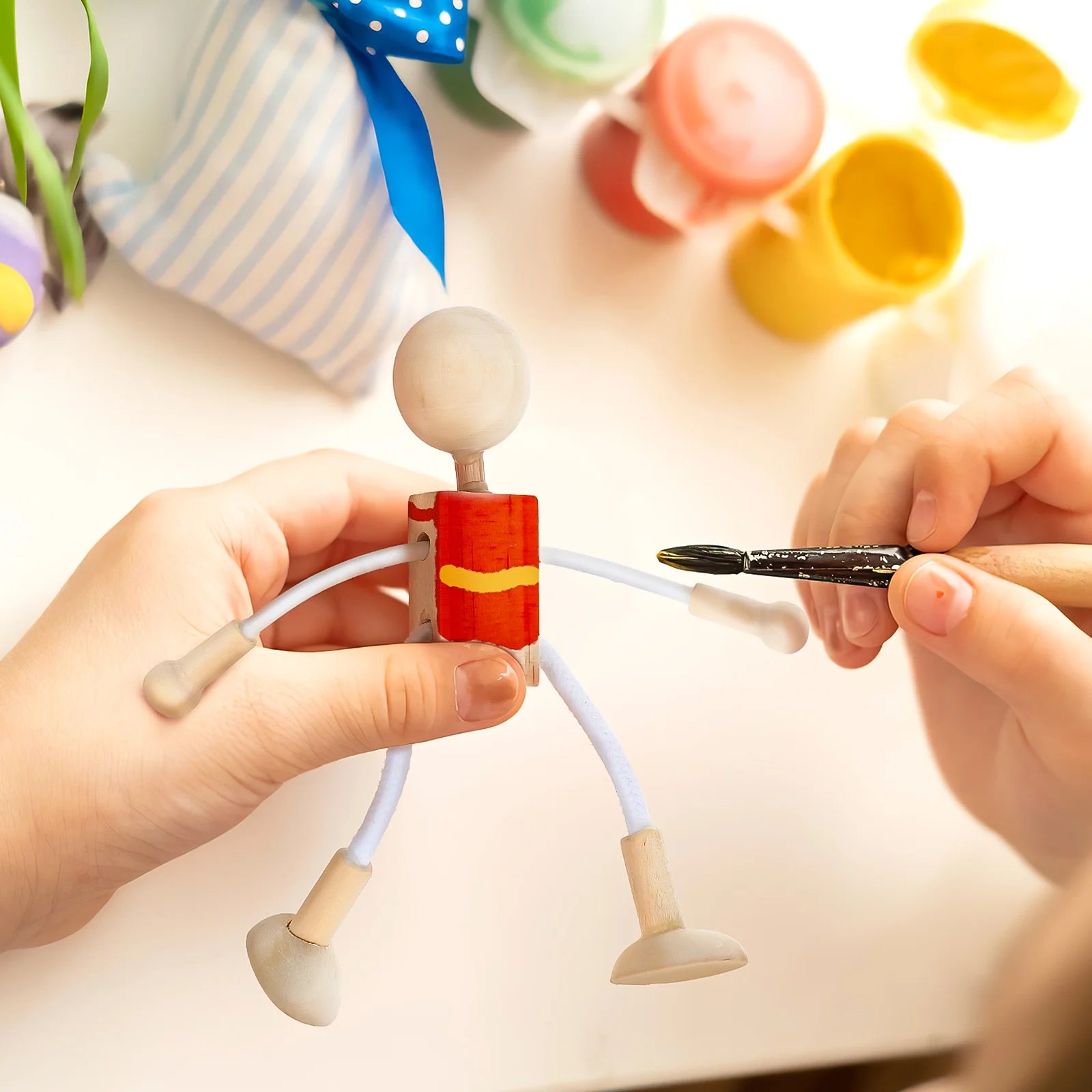 Unfinished Wooden Dolls Educational Craft Toys T569